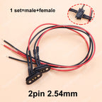 1 Pair 2A 36V DC Magnetic Pogo Pin Spring Loaded Male Female 2.8mm 2.54 MM Pitch 2/3/4/5pin Pole Through Holes PCB BTB Connector