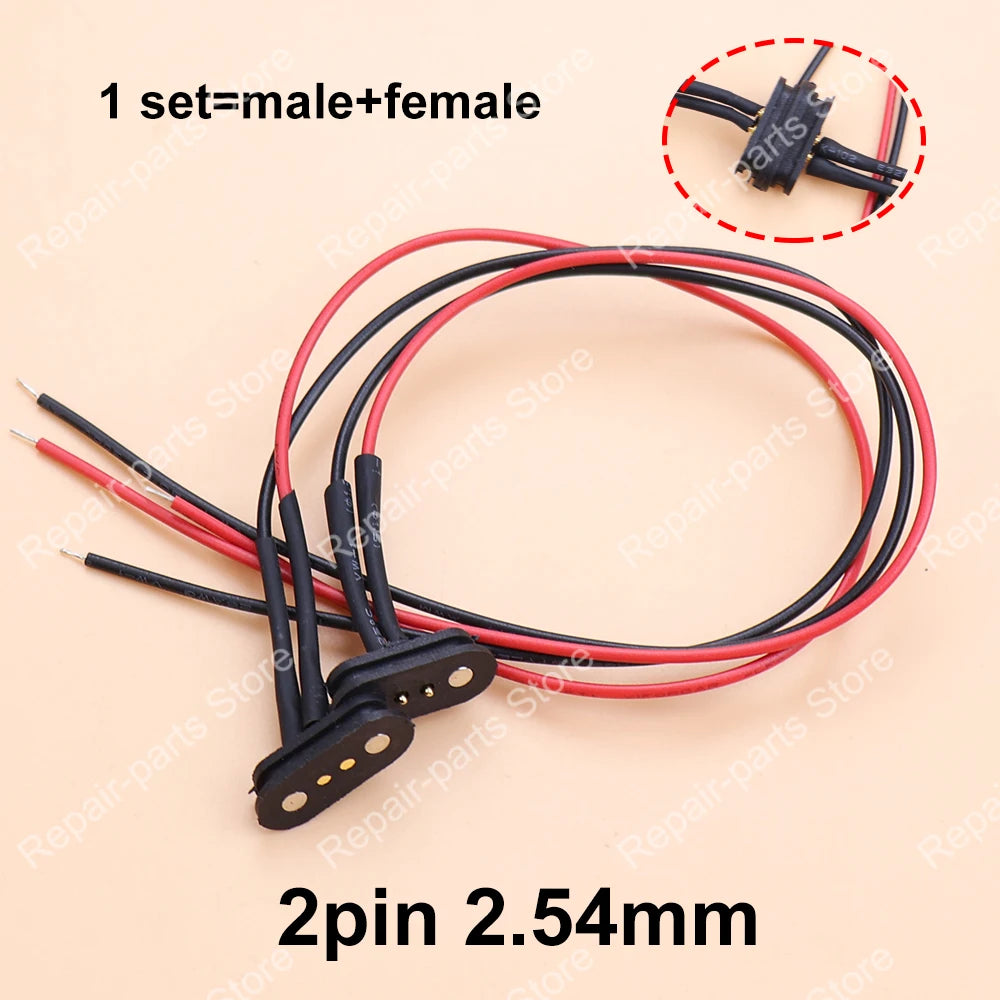 1 Pair 2A 36V DC Magnetic Pogo Pin Spring Loaded Male Female 2.8mm 2.54 MM Pitch 2/3/4/5pin Pole Through Holes PCB BTB Connector