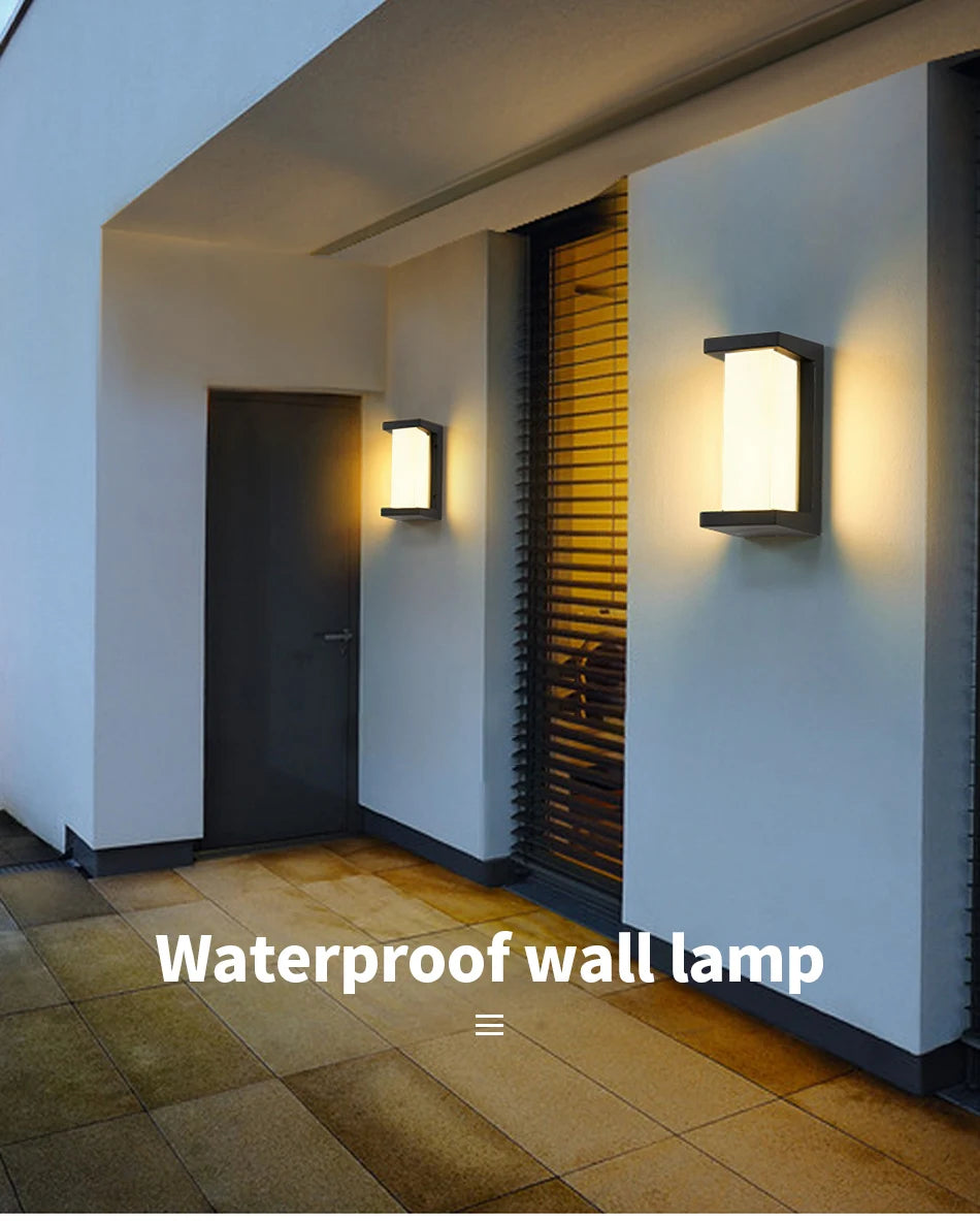 LED Outdoor Wall Lamp Waterproof IP65 Radar Sensor Ligthing Surface Mounted Porch Lights Balcony Garden 12W 18W 30W Sconce