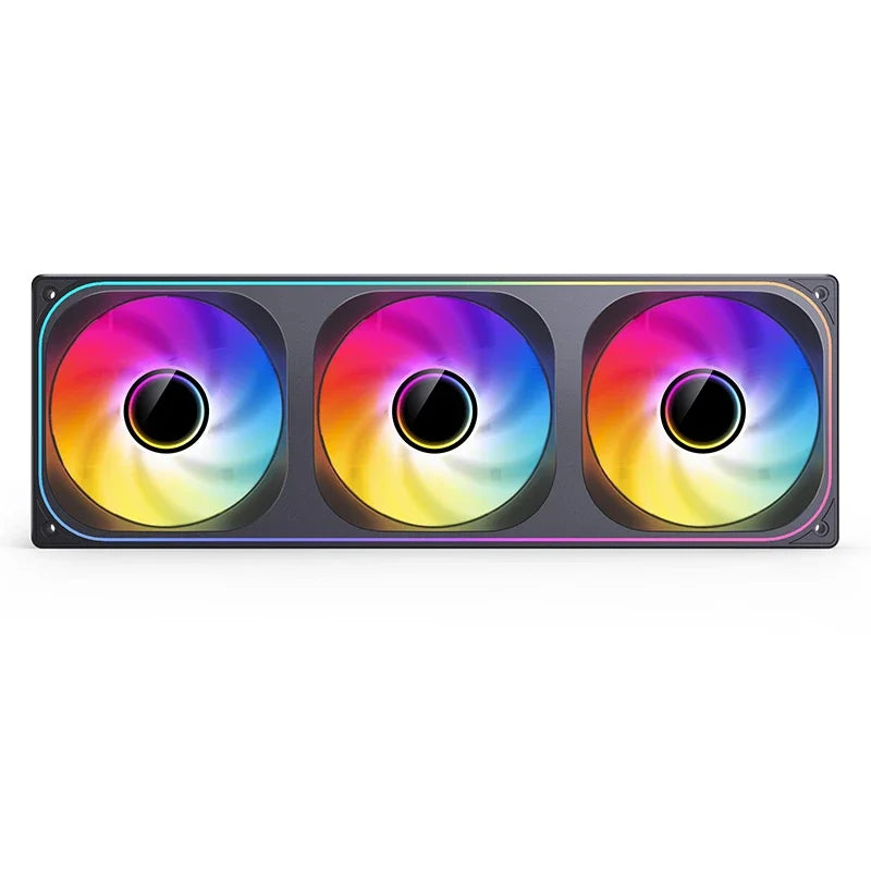 Jonsbo ZB-120/240/360 ARGB Computer case fan,4 sides Infinity Mirror lighting effect/28MM thickness integrated cooling fan