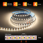 3MM 5MM 8MM Width DC 5V LED Strip 2835 120LEDs/m 1 LED Per Cut Flexible Tape IP20 Not Waterproof Warm Natural Cool White 1M-5M