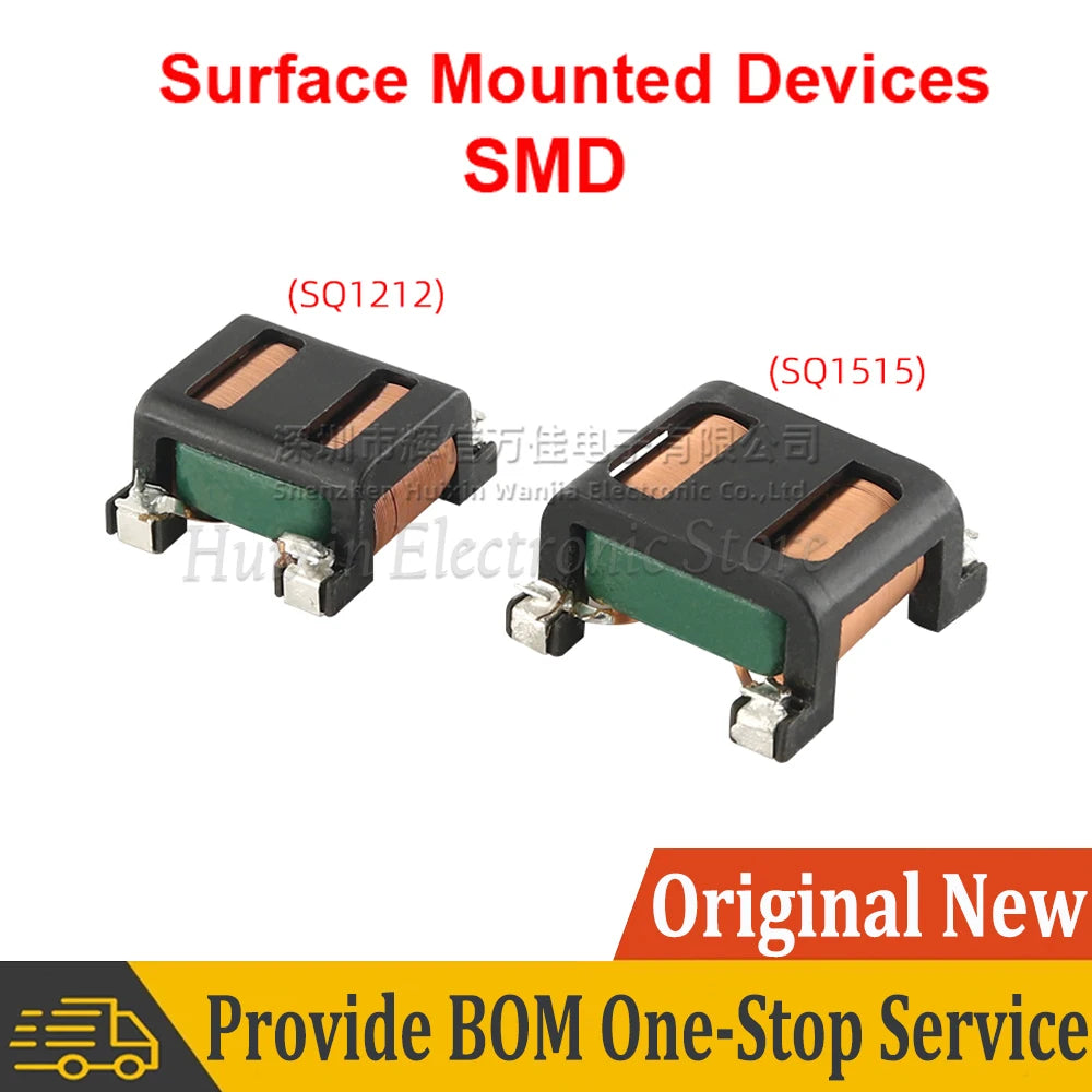 2pcs Flat Copper Wire EMI Filter Inductor Common Mode Square Ferrite Core Magnetic Coil 5mH 10mH 15mH 20mH 25mH 28mH SQ2418