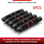 5Pcs RJ45 Docking Connector Ethernet Network Straight-through Waterproof IP67 Header Outdoor Broadband Network Cable Extender