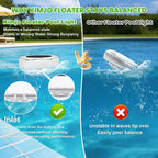 Solar Pool Lights 1/2 Pack, RGB Changing Floating Pool Lights with 10m Remote Control, 4 Dimming, 13 Lighting, Timing Mode, IP68 Waterproof for Inground/Above Ground Pool, Party Decoration