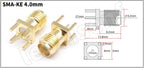 SMA Female Jack Male Plug Adapter Solder Edge PCB Straight Right angle Mount RF Copper Connector Plug Socket