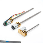 N20 DC Encoder Motor 3V/6V/12V with M3 M4 Screw Thread 55mm Long Shaft 7PPR 15-1000RPM for DIY Car Model Magnetic Encoder Motor
