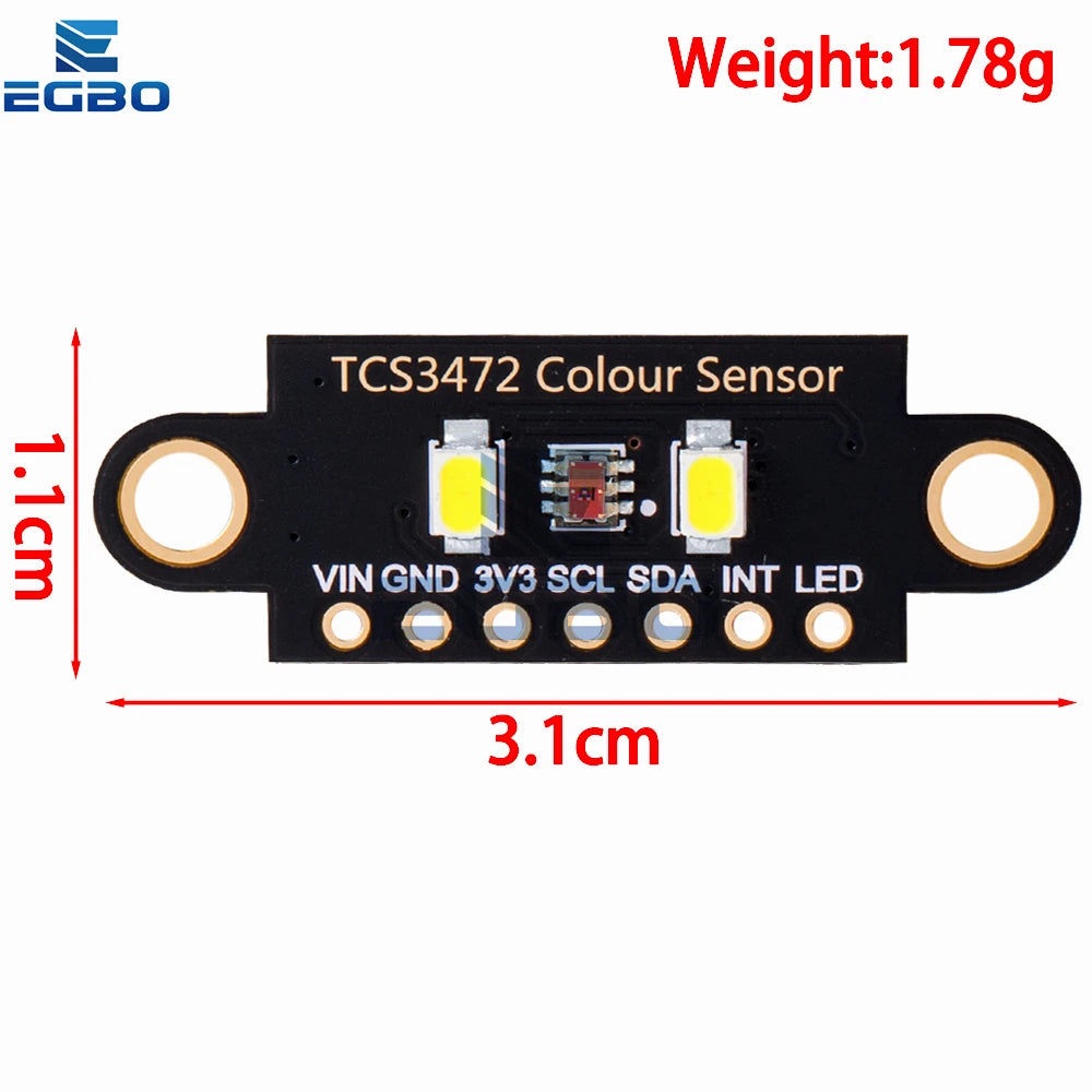 TCS34725 TCS3472 Color Sensor Recognition Module RGB Development Board IIC For Arduino STM32 Laboratory