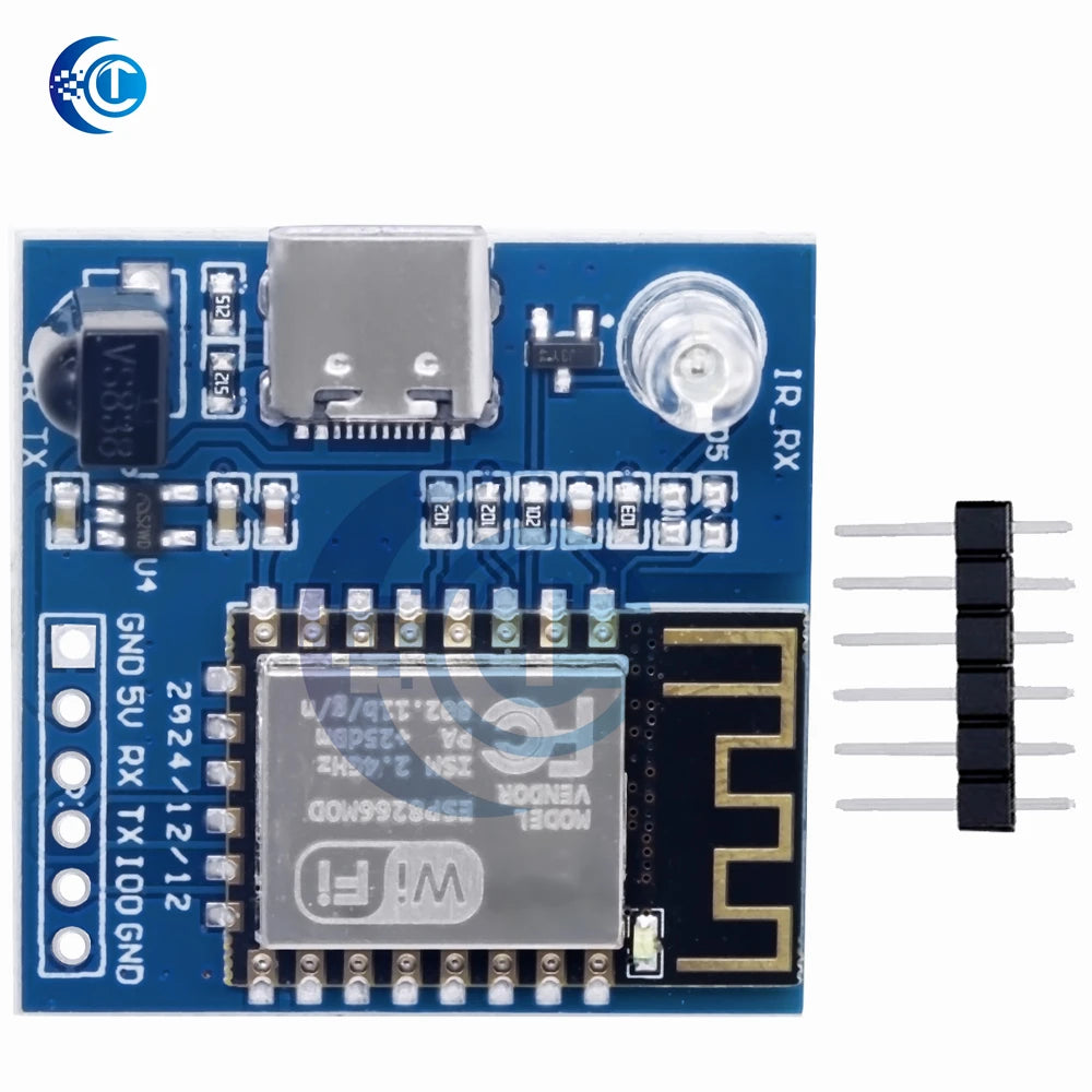 ESP8266 Wi-Fi  IR Transceiver Development Board | ESP-12F Module with NEC Protocol Support  Type-C Interface for IoT