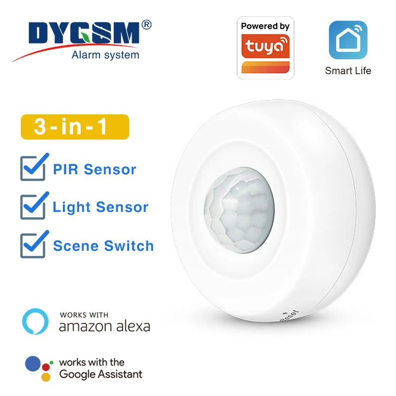 Tuya Smart WiFi Light + PIR Motion Sensor Smart Home Infrared Passive Detector App Real-time Control Support Alexa Google Home