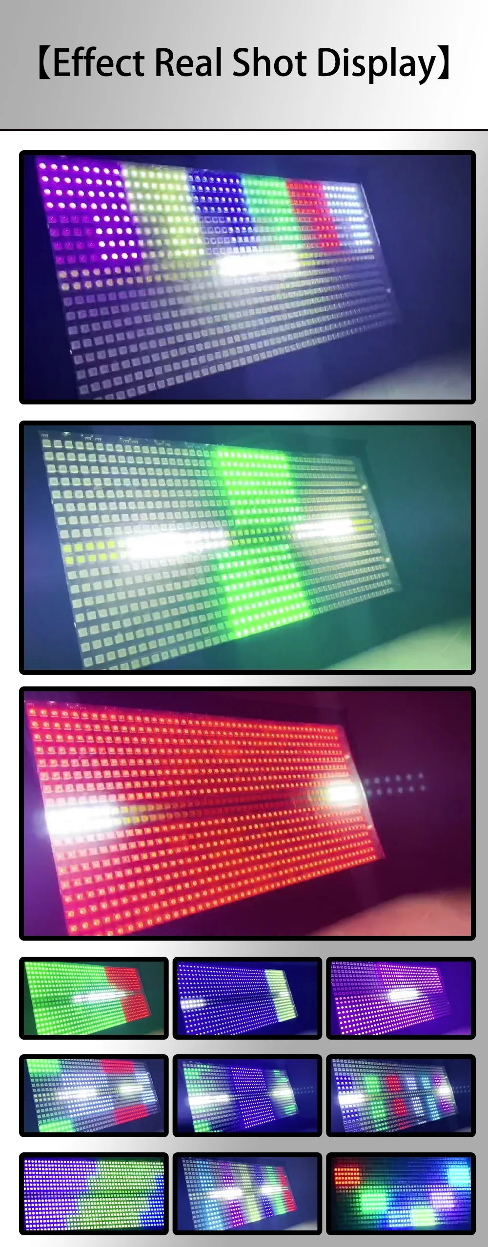 200W LED 48+8 Segment RGB + White Strobe Washing Effect Stage Lighting Party Dj Disco Indoor Club Bar Strobe Lights DMX Control