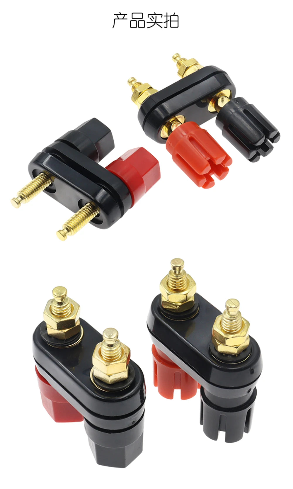 1/2PCS Banana Plugs Couple Terminals Red Black Connector Amplifier Terminal Binding Post Banana Speaker Plug Jack M20