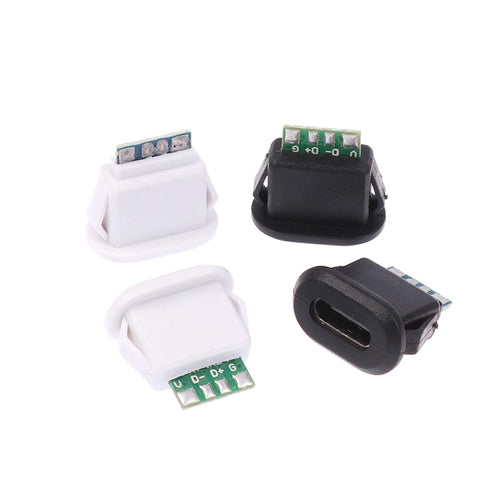 (.) USB Waterproof Connector Type-C Tail Plug Interface Connector 5A 20V High Current Fast Charging Jack Port USB-C Charger Plug