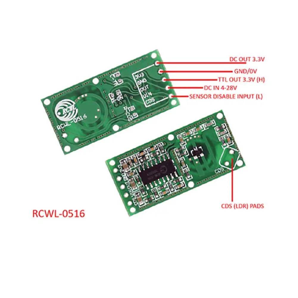 5PCS RCWL-0516 Motion Detection Sensor, Microwave Radar Sensor Switch Module for Arduino ESP8266 Nodemcu Wemos