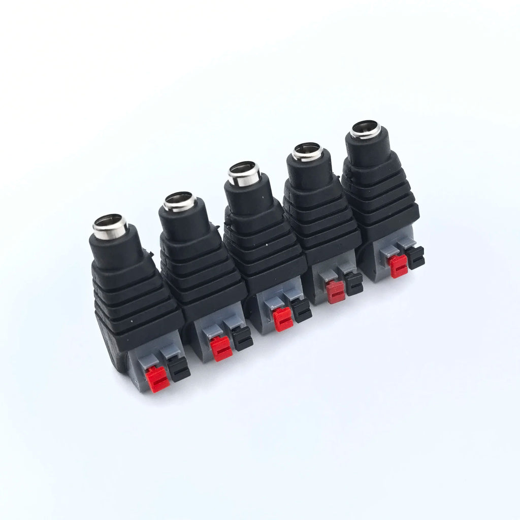 Male Female Socket Barrel Adapter 12V DC Power Connector Plug Jack for CCTV Camera LED Strip Supply Terminal 2.1mm x 5.5mm