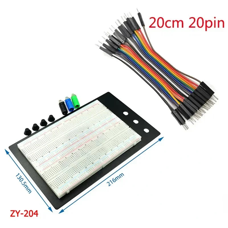MB102 Breadboard ZY-204 400 Tie Point Solderless PCB Test Bread board Dupont Line Kit 20/40Pin 10/15/20cm Diy Electronic Kits