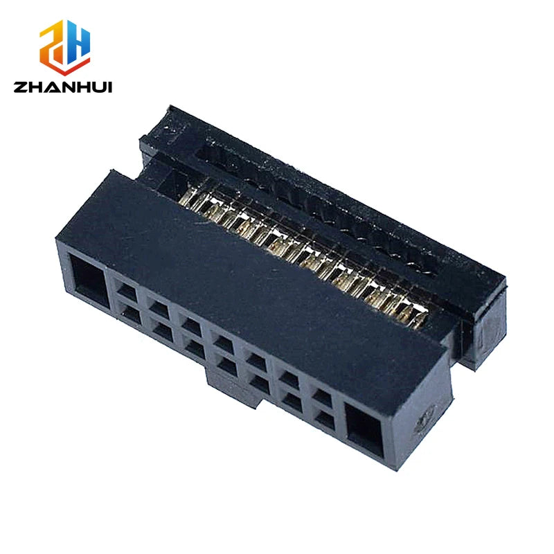 5/10Pcs FC 1.27mm IDC Female Header - 6-50 Pin Socket for 0.635mm Pitch Flat Cable, No-Solder IDC Crimp Connector