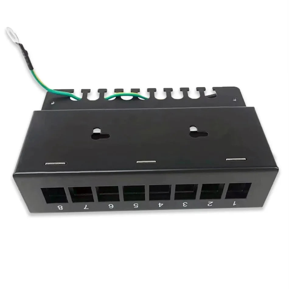 8/12 Ports RJ45 Patch Panel Shielded Keystone Jack Sockets Desktop Wall Mount Distribution Frame For RJ 45 UTP STP Modules
