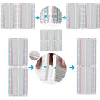 MB-102 Breadboard 400 830 Point Solderless PCB Bread Board Jumper Wire Cable Test Develop DIY for Arduino Kit