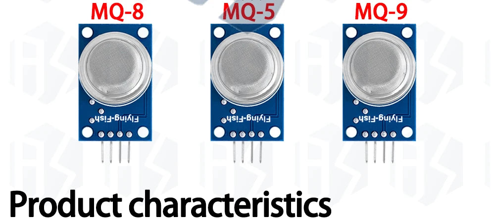 MQ Series Gas Detection Sensor Module Kit - Includes MQ-2, MQ-3, MQ-4, MQ-5, MQ-6, MQ-7, MQ-8, MQ-9, and MQ-135 for Gas Sensing
