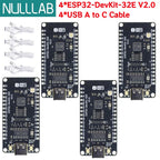 Upgraded ESP32 Development Board with USB-C Port, Equipped ESP32-D0WD-V3 Chip and 4MB Flash, 2.4GHz WiFi + BLE & Classic Bluetoo