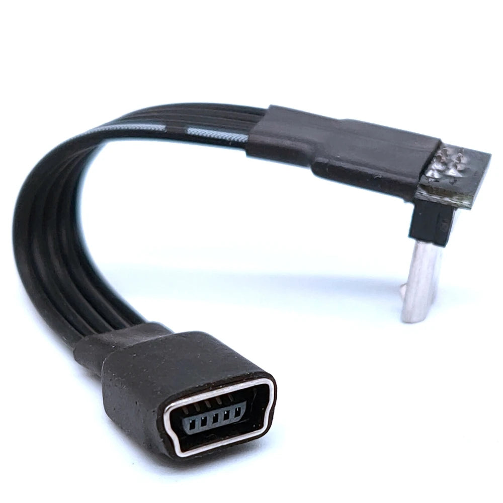 0.1M0.2M0.5M1M mini USB female to micro revolving connector, dash cam adapter cable, T-shaped port to Android navigation extensi
