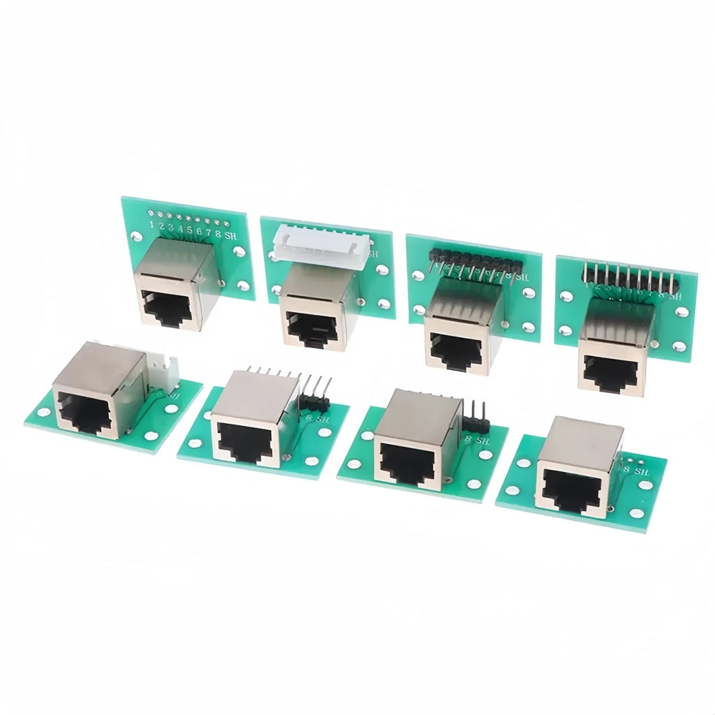 TZW 1Pcs RJ45 Adapter Board To XH2.54 Modular Ethernet Connector Adapter Network Interface + Breakout Board + Pin Header