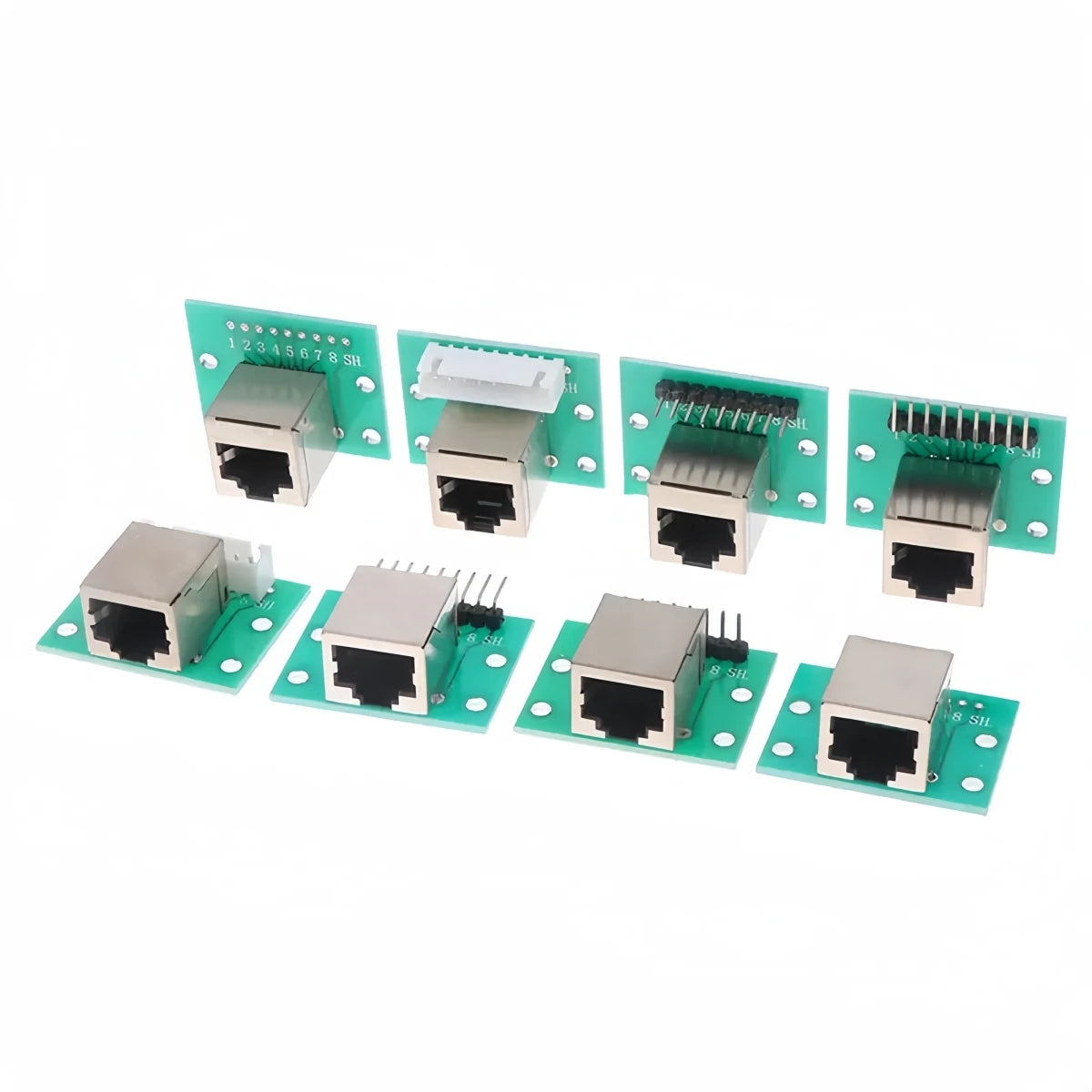 TZW 1Pcs RJ45 Adapter Board To XH2.54 Modular Ethernet Connector Adapter Network Interface + Breakout Board + Pin Header