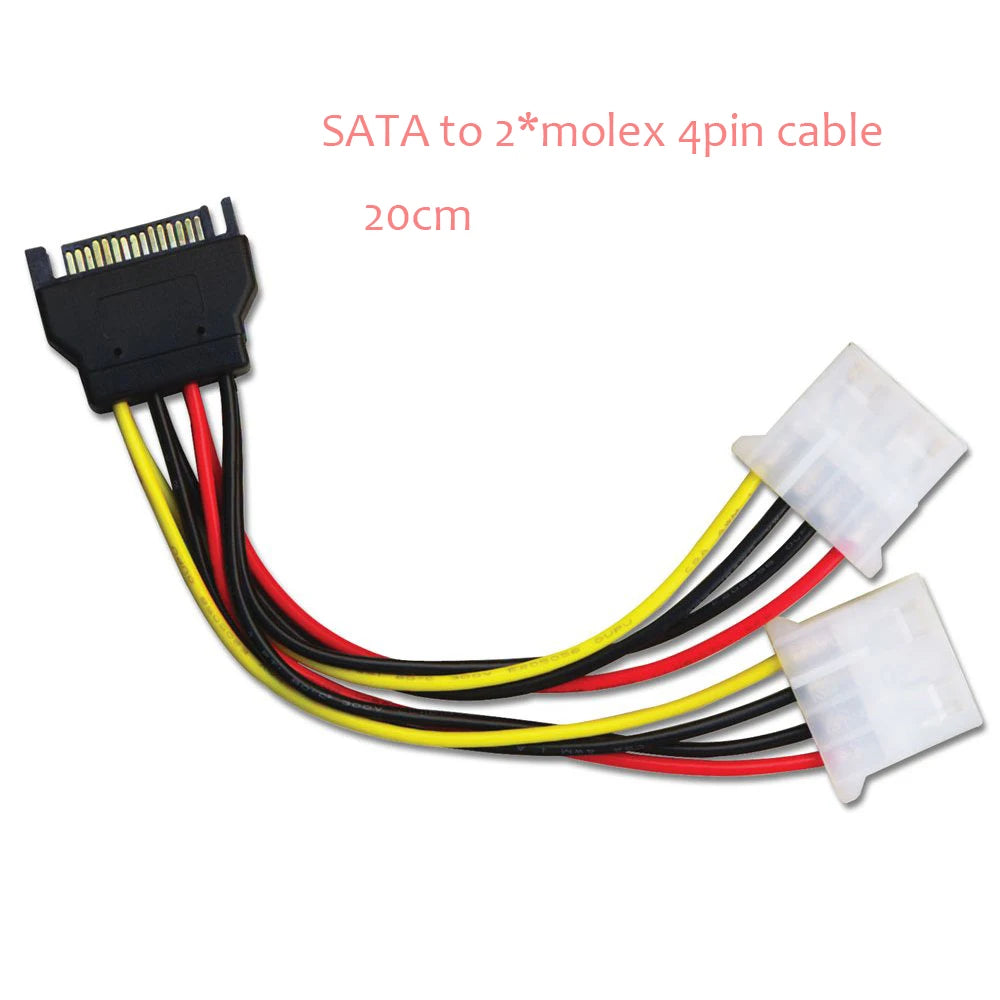 Multi Models 8Pin Adapter Splitter Power Cable 6Pin Cable 8Pin Cable SATA Cable Molex 4Pin for PCI Express GPU Video Converter
