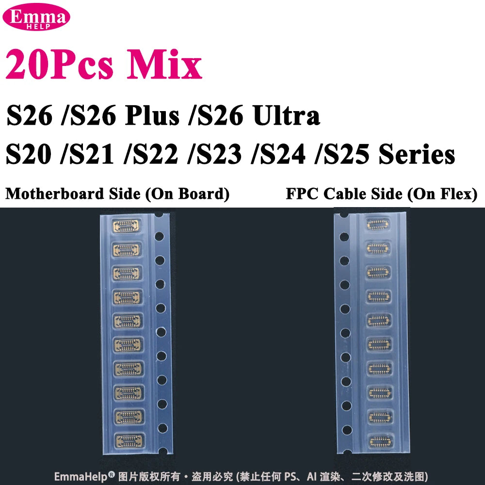 10-60Pcs Wifi Signal FPC On Board Flex Cable for SamSung S26 S25 S24 Plus S20 S21 S22 S23 Ultra Antenna FPC 2*6Pin 12Pin