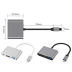 3 IN 1 3.0 USB Multi-function HUB For Samsung Galaxy S23 S22 Ultra Type-C To HDMI Adapter Note 20 10 iPhone 15 16 5G OTG Adapter