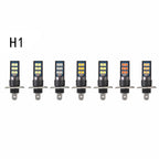 2x 7 Colors H1 H3 880 Canbus Super Bright LED Bulb Car Fog Light Headlight Bulbs 3030 12SMD 12V Running Light Auto Car Fog Lamps