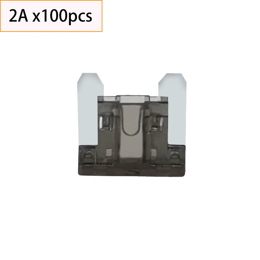 100pcs Auto Car Micro Fuses Blade Type Low Profile Mini Blade Fuse 2A 3A 5A 7.5A 10A 15A 20A 25A 30A 35A 40Amp For Truck Motor