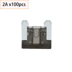100pcs Auto Car Micro Fuses Blade Type Low Profile Mini Blade Fuse 2A 3A 5A 7.5A 10A 15A 20A 25A 30A 35A 40Amp For Truck Motor