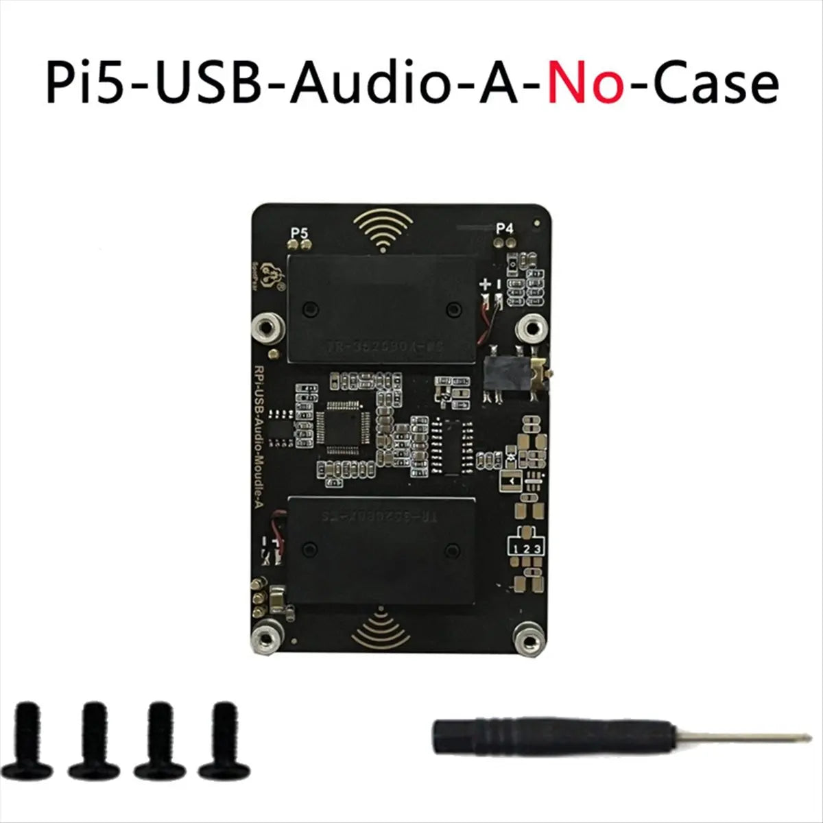 (ABDH) USB Audio Sound Card Module HAT for Raspberry Pi 5 with Earphone Jack Buzzer Speaker for RPi 5