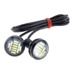 2Pcs 18mm 23mm Car Eagle Eye Led 12V Flash DRL Daytime Running Lights 9W LED Backup Reversing Parking Signal Lamps Automobiles