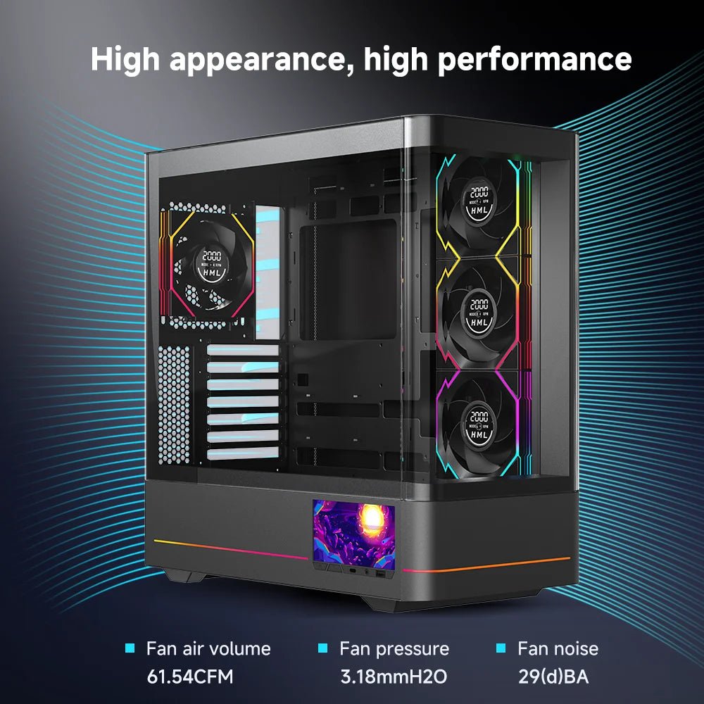 Jungle Leopard Interstellar V4 Digital Display Speed Control Infinite Mirror With Screen Ventilador UNI Fan
