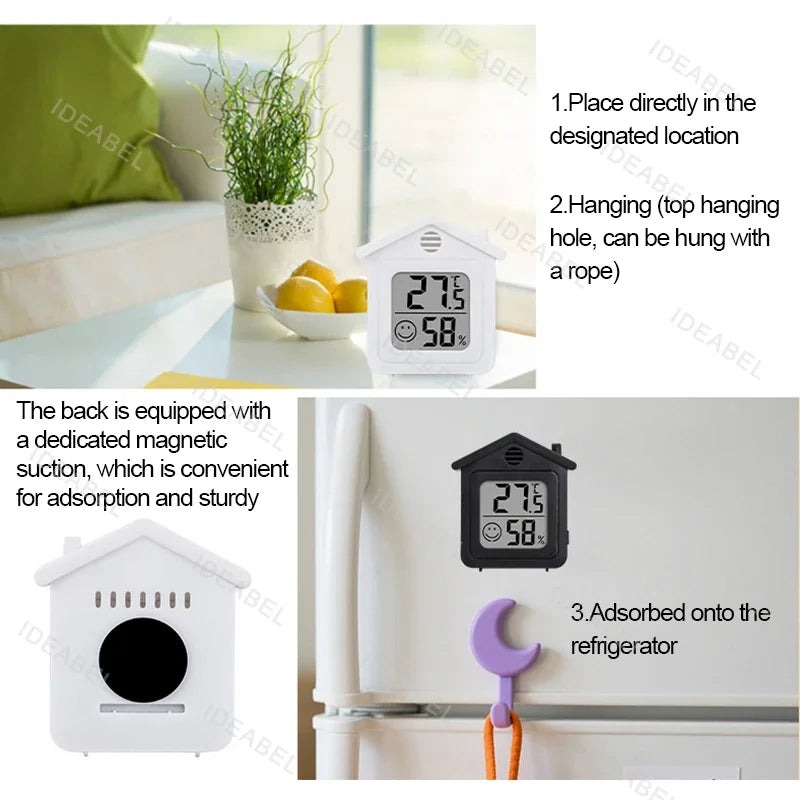 Electronic Temperature Humidity Meter Sensor Gauge Weather Station For Home ﻿LCD Digital Thermometer Hygrometer Indoor Room