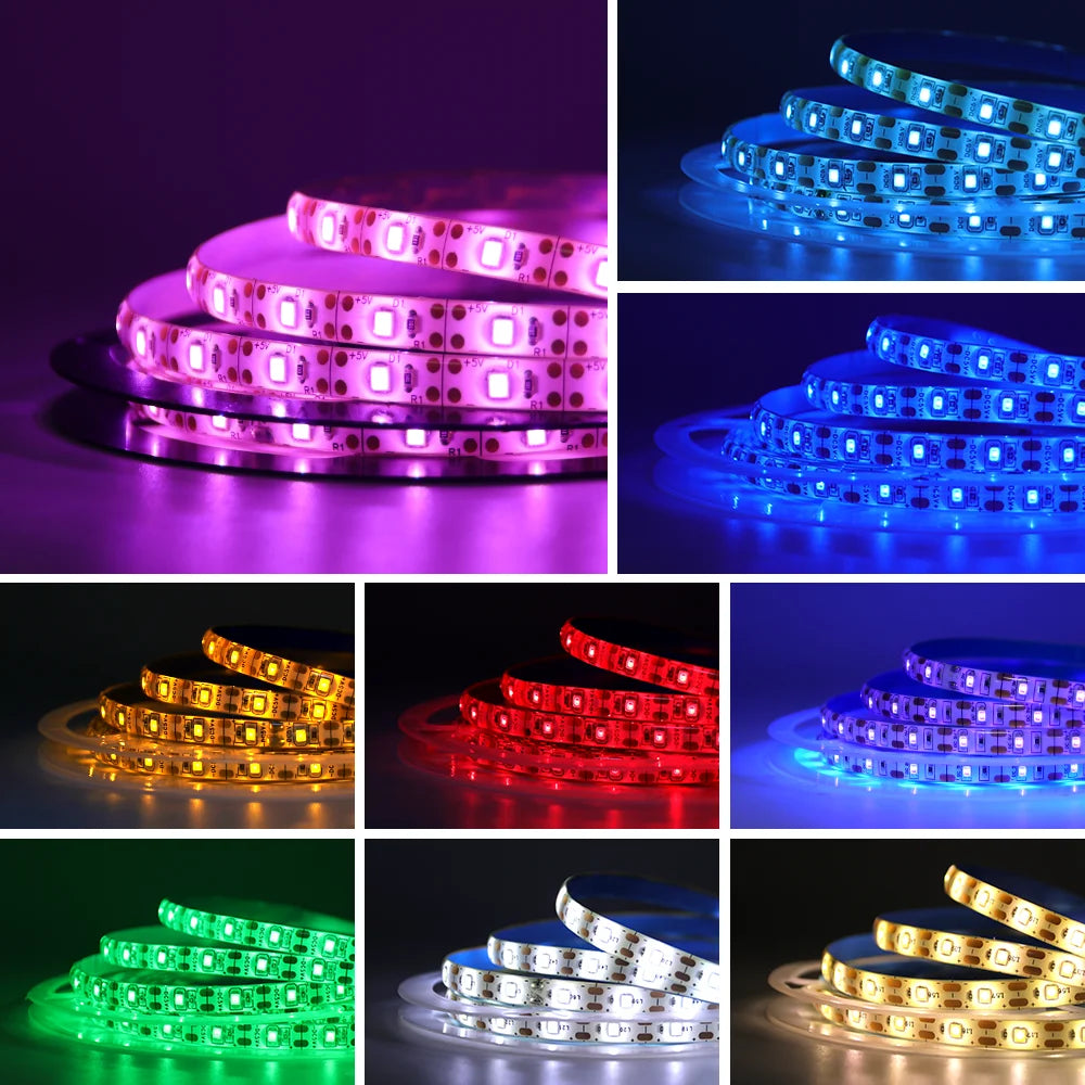 5V USB Led Strip Light SMD 2835 60Leds/m Flexible Ribbon Tape TV Background Lighting 1M 2M 3M 5M LED String Light Room Decor