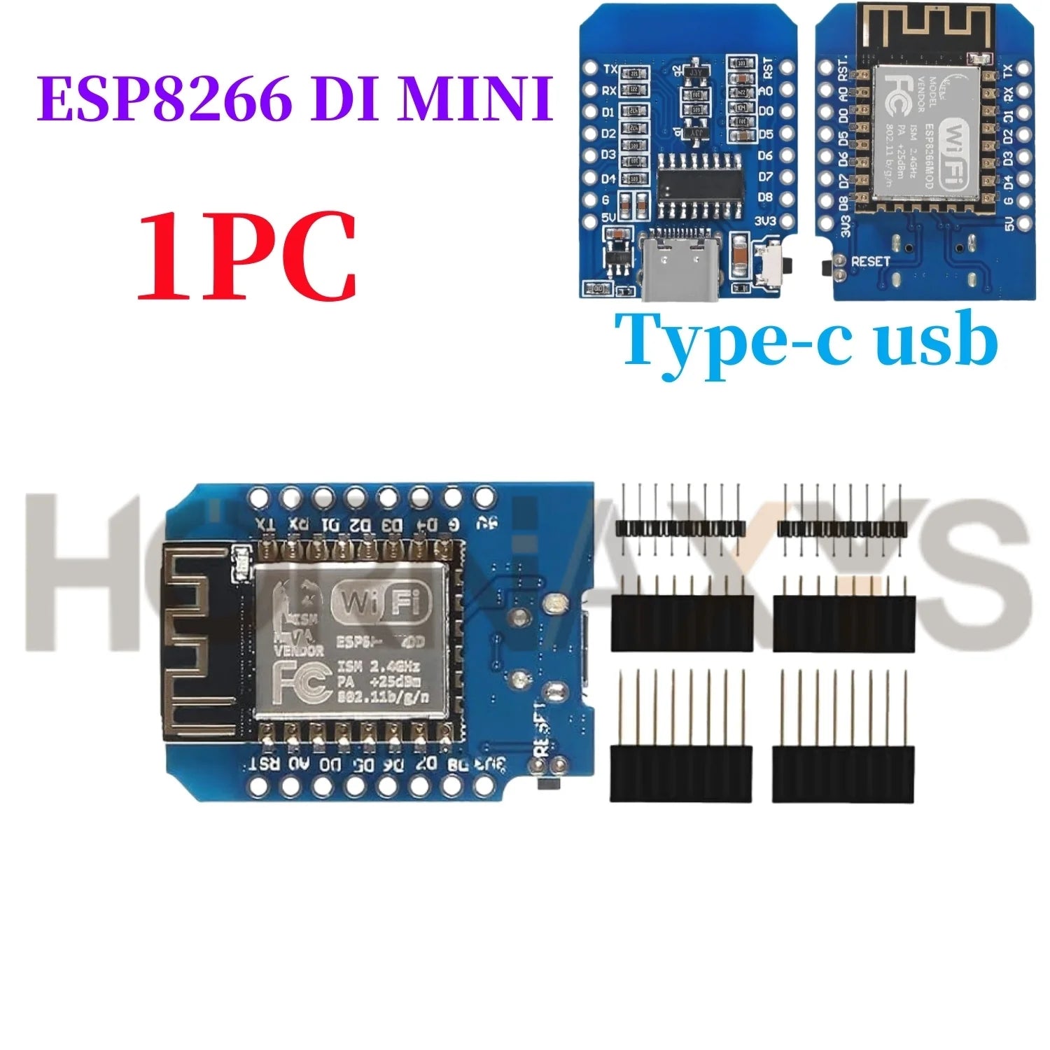 1-10PCS/WeMos D1 Mini TYPE-C/Micro USB ESP8266 ESP-12F CH340G V2 Module WiFi D1 Mini Development Board 3.3V With Pin For Arduino
