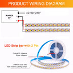 5V 2835 LED Strip Light 3mm 5mm 8mm PCB Width 120Leds/m Flexible LED Tape Ribbon Diode USB/2PIN Wire Led Lights for Room Decor