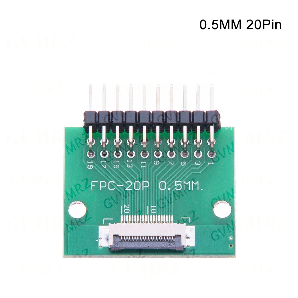0.5mm 1.0mm pitch 20P 24P Connector SMT Adapter to 2.54mm hole FPC FFC Cable Welded board With Pin / Empty Board 6P 8P 10P 12P