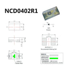 0402 SMD 50PCS NCD0402B1 NCD0402C1 NCD0402G1 NCD0402O1 NCD0402R1 NCD0402W1 NCD0402Y1 Blue Yellow Green Orange White Red 0402 LED