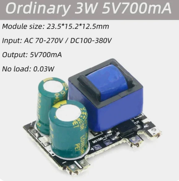 AC-DC 5V 700mA 12V 450mA 9V 500mA 3.5W Precision Buck Converter AC 220V to 5V DC step down Transformer power supply module