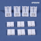 10Pcs LED Strip Connector 8MM 10MM 2Pin 3Pin 4Pin 3528 5050 RGB Single Color Solderless PCB Board Wire Free Welding Connectors