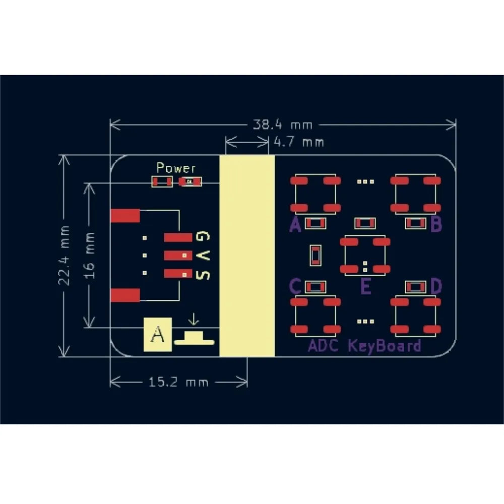 ADC Button Module 5 Keys Single Channel Voltage Divider 3~5V Saves I/O Pins for Arduino ESP32 micro:bit