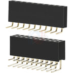 10PCS 2.54mm Curved Needle Female Header Single Row Double Row 90 Degree Socket Pin Header 2P3P4P5P6P8P-40P Pin Connector