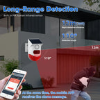 Tuya Smart WiFi Infrared Motion Detector Solar Outdoor PIR Wireless Strobe Siren Detector Sound Alarm Waterproof Remote Control