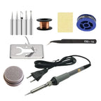 60W Adjustable Temperature Electric Soldering Iron EU 220V / US 110V Welding Iron Rework Station Heat Pen Tips DIY for Repairing
