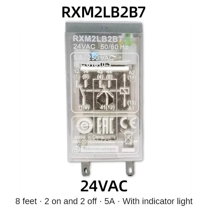 Schneider Electric Intermediate Relay RXM2LB2BD JD RXM4LB2P7 F7 RXM4LB2BD 24V 230V RXZE1M2C RXZE1M4C 8 Feet 14 Feet Base