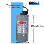 CD60 P2 250V AC 50/60Hz Starting Capacitor Startup Aluminum Shell Paper Core 75uF 100uF 150uF 200uF 250uF 300uF
